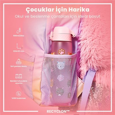 ION8 İnce Suluk - Kediler - 500 ml  Sızdırmaz