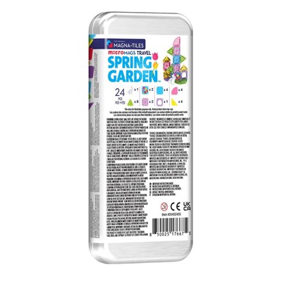MAGNA-TILES Spring Garden – Bahar Bahçesi (24 Parça) Manyetik Seyahat Seti