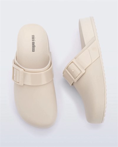 Mini Melissa Cozy Clog INF Bej Çocuk Terlik 36069