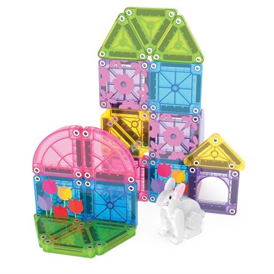 MAGNA-TILES Spring Garden – Bahar Bahçesi (24 Parça) Manyetik Seyahat Seti
