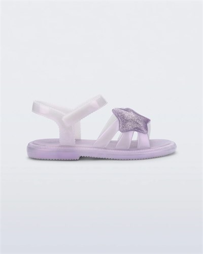 Mini Melissa Hip Sky BB Sedef Parıltılı Mor  Kız Çocuk Sandalet