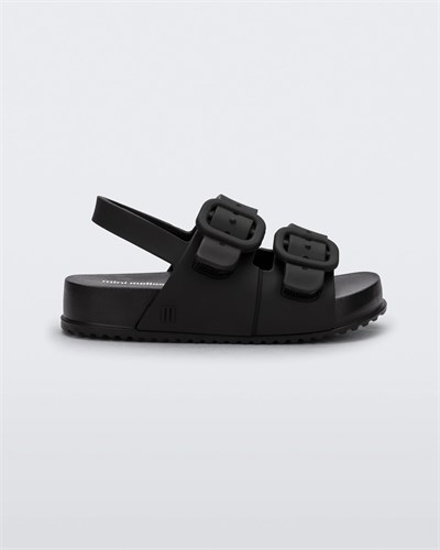 Mini Melissa Cozy Sandal BB Cırtcırtlı Mat Siyah  Kız Çocuk Sandalet 35686