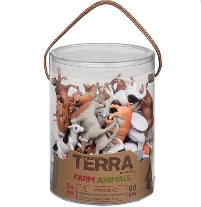 Terra Tüp İçinde Küçük Oyun Seti Çiftlik Hayvanları 60 Parça