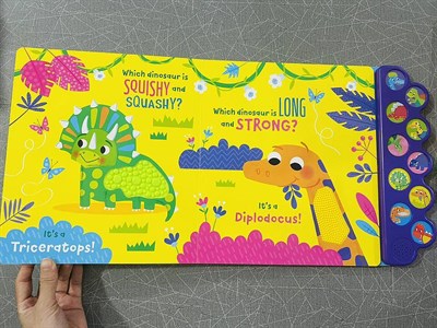 North Parade Publishing 10 Fun Sounds Touch and Feel: Dinosaurs İngilizce Sesli Kitap (10 Buton)