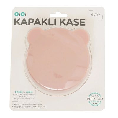 OiOi Vakumlu Kapaklı Kase Bowly Pinky Pink