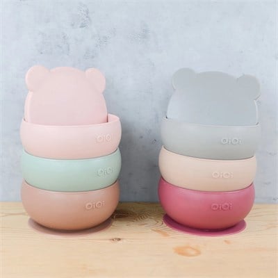OiOi Vakumlu Kapaklı Kase Bowly Bubble Beige