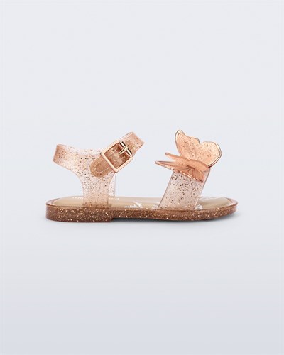 Mini Melissa Fly Sandal III BB  Simli Bej  Kız Çocuk Sandalet  37803
