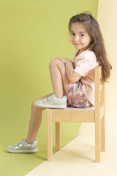 HOPFRÖGSmart Walker Canvas Play Eco Su Yeşili Barefoot Çocuk Ayakkabısı