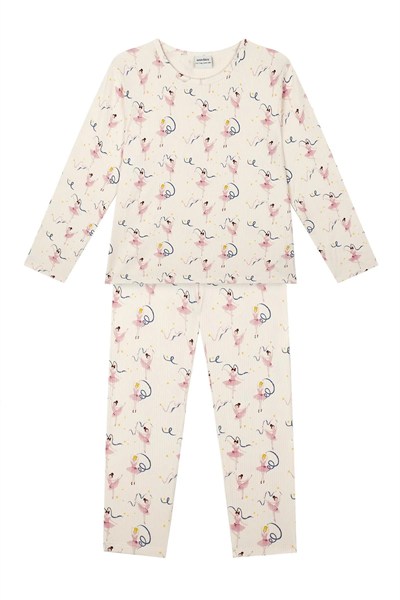 Antebies Bale Masalı Uzun Kollu Taytlı Kız Çocuk Pijama Takımı