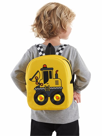 Denokids Bulldozer Erkek Çocuk Okul Sırt Çantası