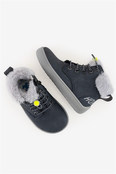 HOPFRÖG Furry Boots Lacivert  Nubuk Barefoot Çocuk Botu