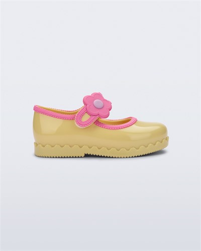 Mini Melissa Hip  Ballerina BB Sarı/Pembeı Kız Çocuk Babet
