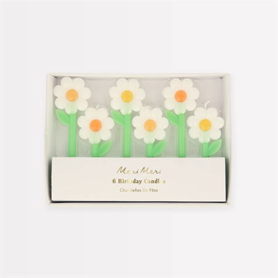 Meri Meri - Daisy Candles - Papatya Mumlar (x6)