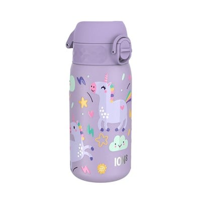 ION8 Paslanmaz Çelik Çocuk  Suluk - Mor Unicorn -  400 Ml Sızdırmaz