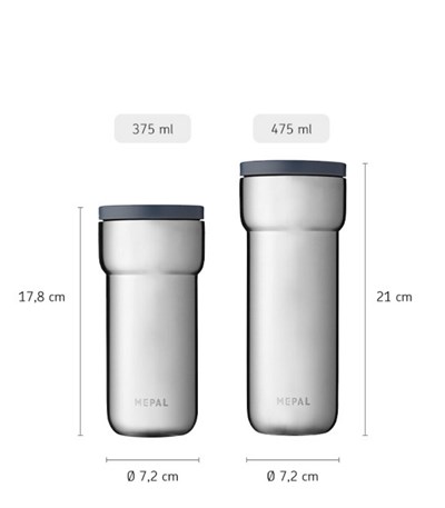 Mepal Insulated Ellipse Mug Natural Brushed 475 Ml