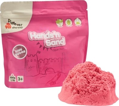 Playever Handsn Sand Doğal Kinetik Kum 500gr -Pembe