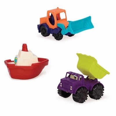 B.Toys Üçlü Araç Seti ( Kamyon, Gemi, Kepçe)