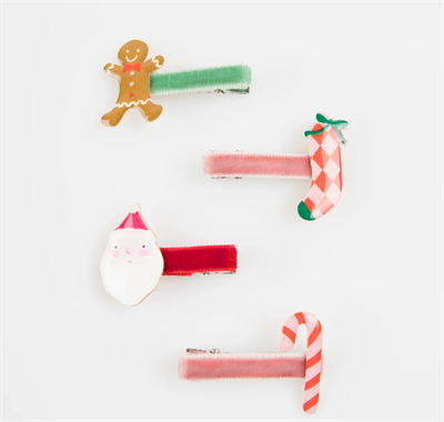 Meri Meri - Jolly Christmas Saç Tokaları - 8 Ade