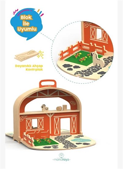 Mamatoyz Carry Farm Ahşap Çiftlik Oyun Seti