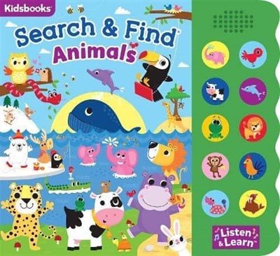 North Parade Publishing Search & Find: Animals (10 Buton)