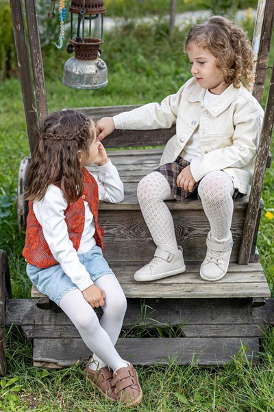 HOPFRÖG Smart Walker High Top Süper Mat Pembe Barefoot Çocuk Bot