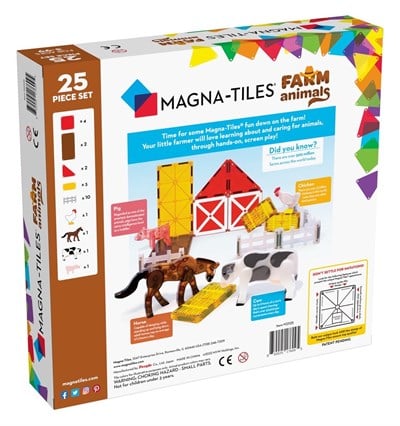 MAGNA-TILES Çiftlik Hayvanları Manyetik Blok Seti (25 Parça)