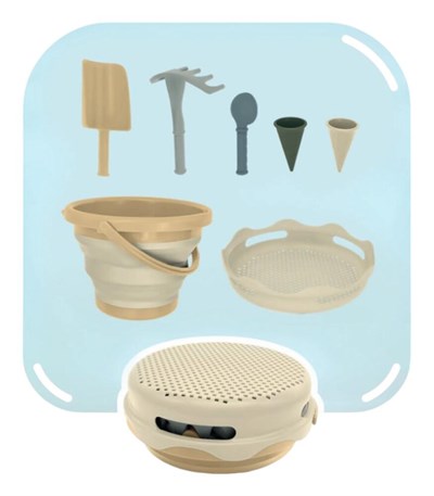 compacToys - 7in1 Plaj Kovası Seti - Bej