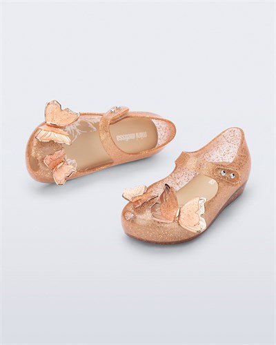 Mini Melissa Ultragirl  Fly Sandal III BB  Simli Bej  Kız Çocuk Sandalet  32849