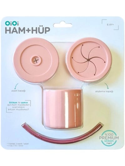 Oioi Ham+Hüp Pipetli Bardak Seti 6 Ay+ Pembe