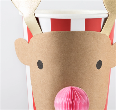 Meri Meri - Christmas Honeycomb Cups - Yeni Yıl Bardak (8li)
