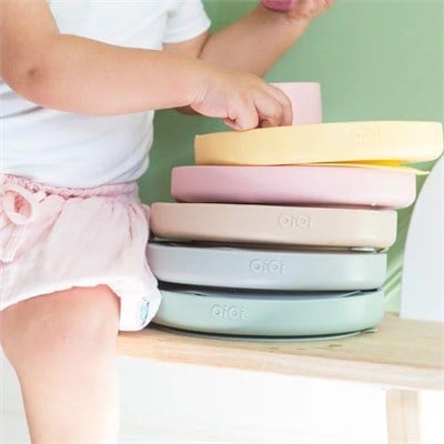 OiOi Vakumlu Mama Tabağı Porsiyon Bubble Beige