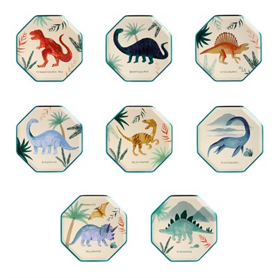 Meri Meri - Dinosaur Plates - Dinozor Tabak