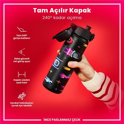 ION8 Paslanmaz Çelik İnce  Suluk - Uzay Gemileri - 600 Ml Sızdırmaz