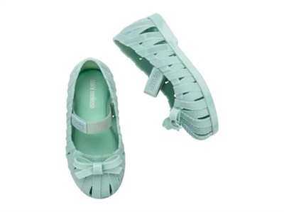 Mini Melissa M Lover Ballerina Parıltılı Yeşil  Kız Çocuk Babet 35956