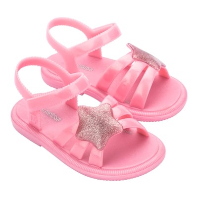 Mini Melissa Hip Sky BB Sedef Parıltılı Pembe Kız Çocuk Sandalet