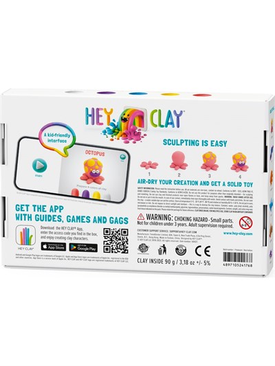 Hey Clay Hava ile Kuruyan Kil (6lı Kutu) - Okyanus (Köpekbalığı, Ahtapot, Vatoz)