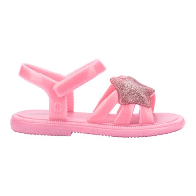 Mini Melissa Hip Sky BB Sedef Parıltılı Pembe Kız Çocuk Sandalet