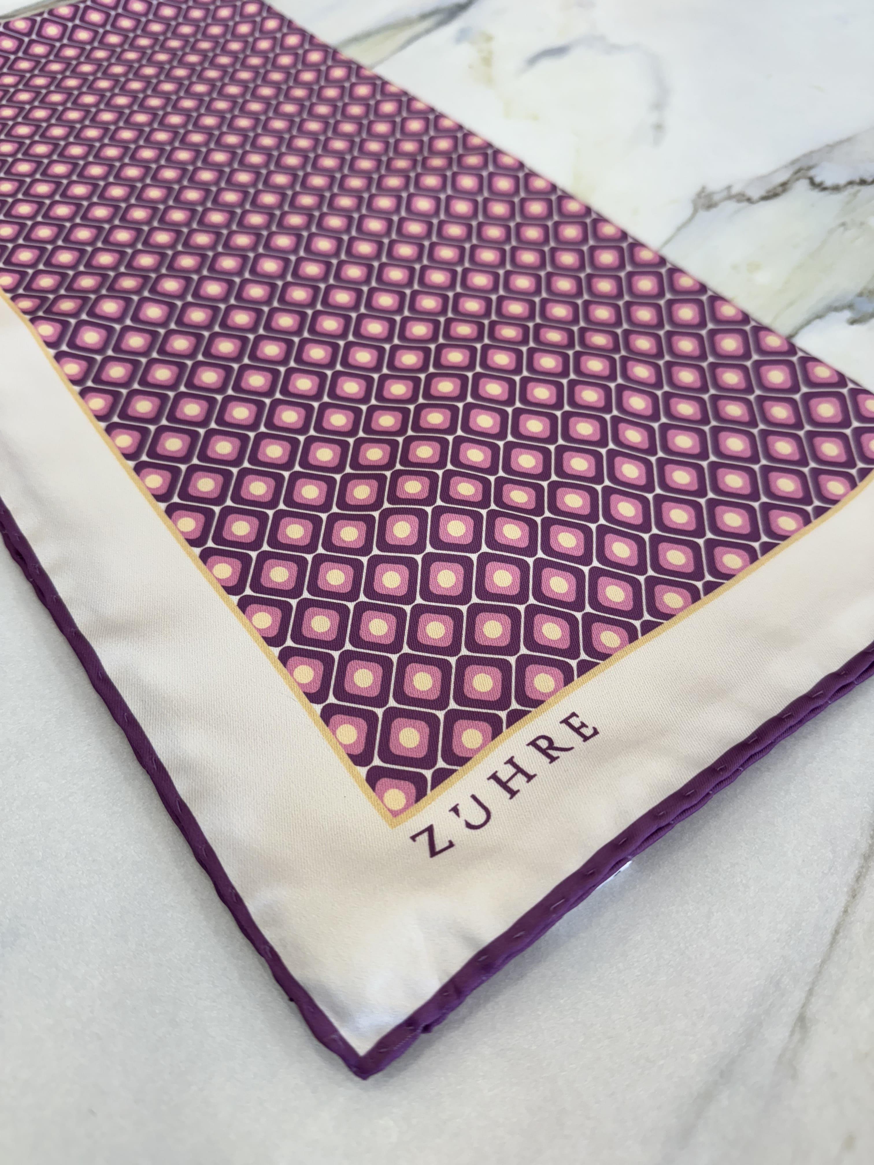 Desenli Polyester Twill Eşarp 0077