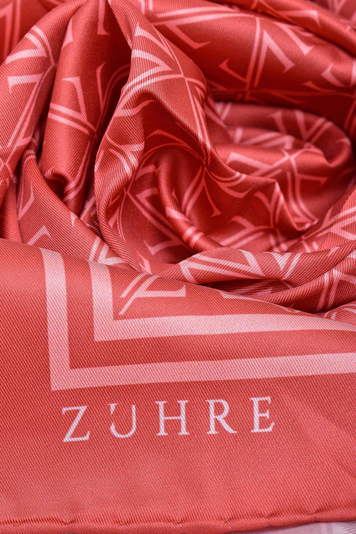 Monogram Desenli Polyester Twill Eşarp 0081