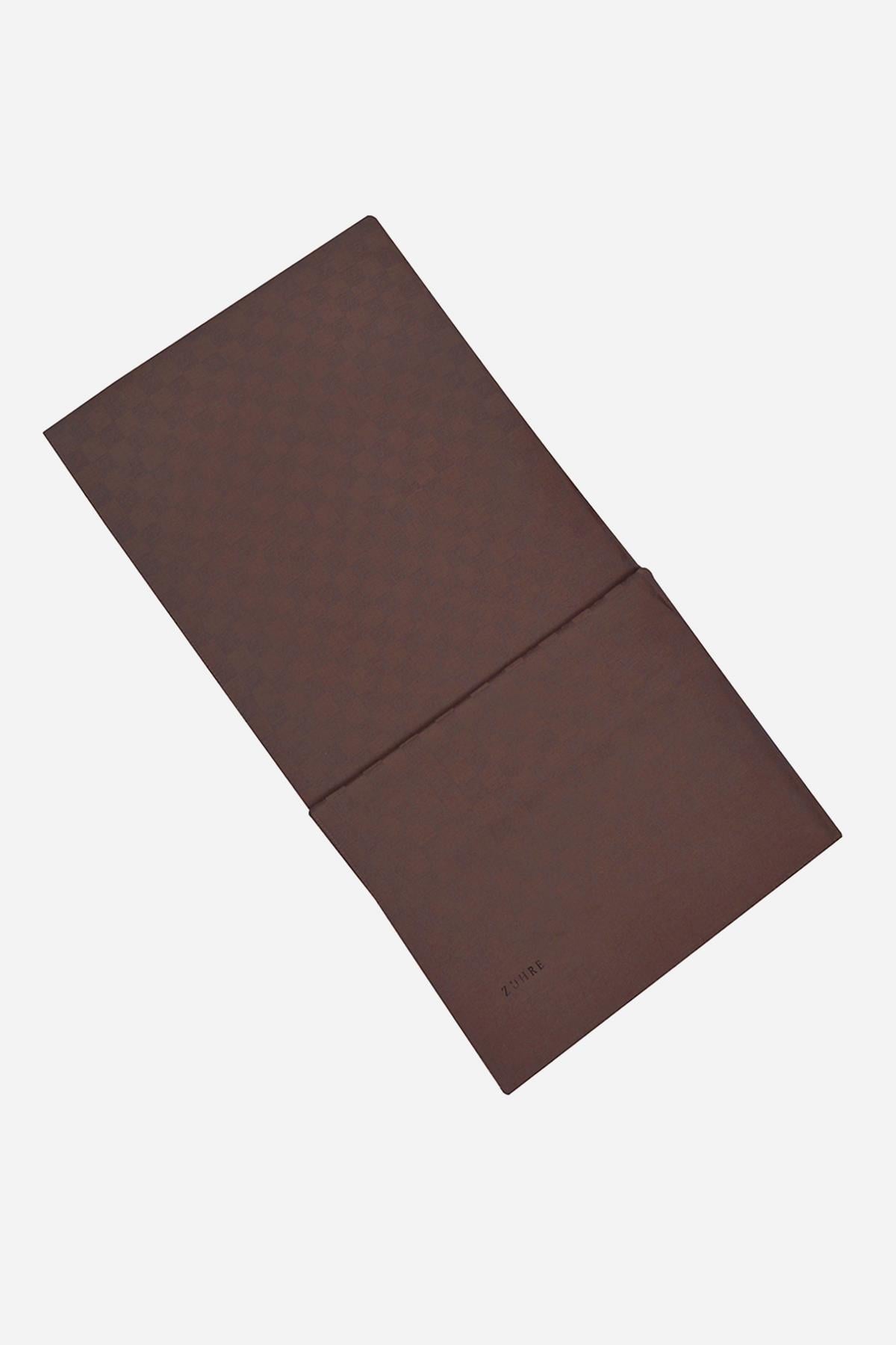 Monogram Desenli A.Kahve Seher Şal 0106