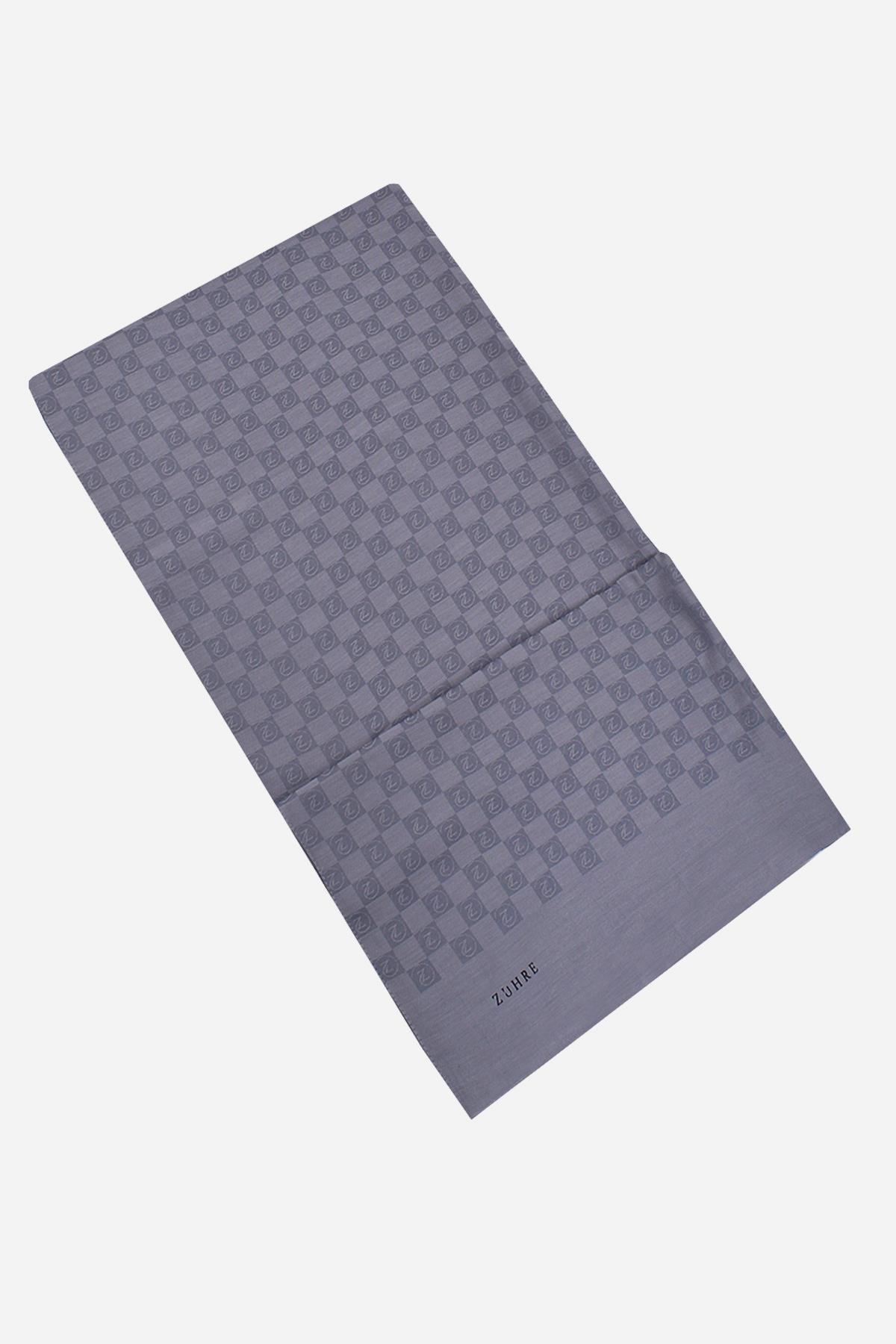 Monogram Desenli Antrasit Seher Şal 0106