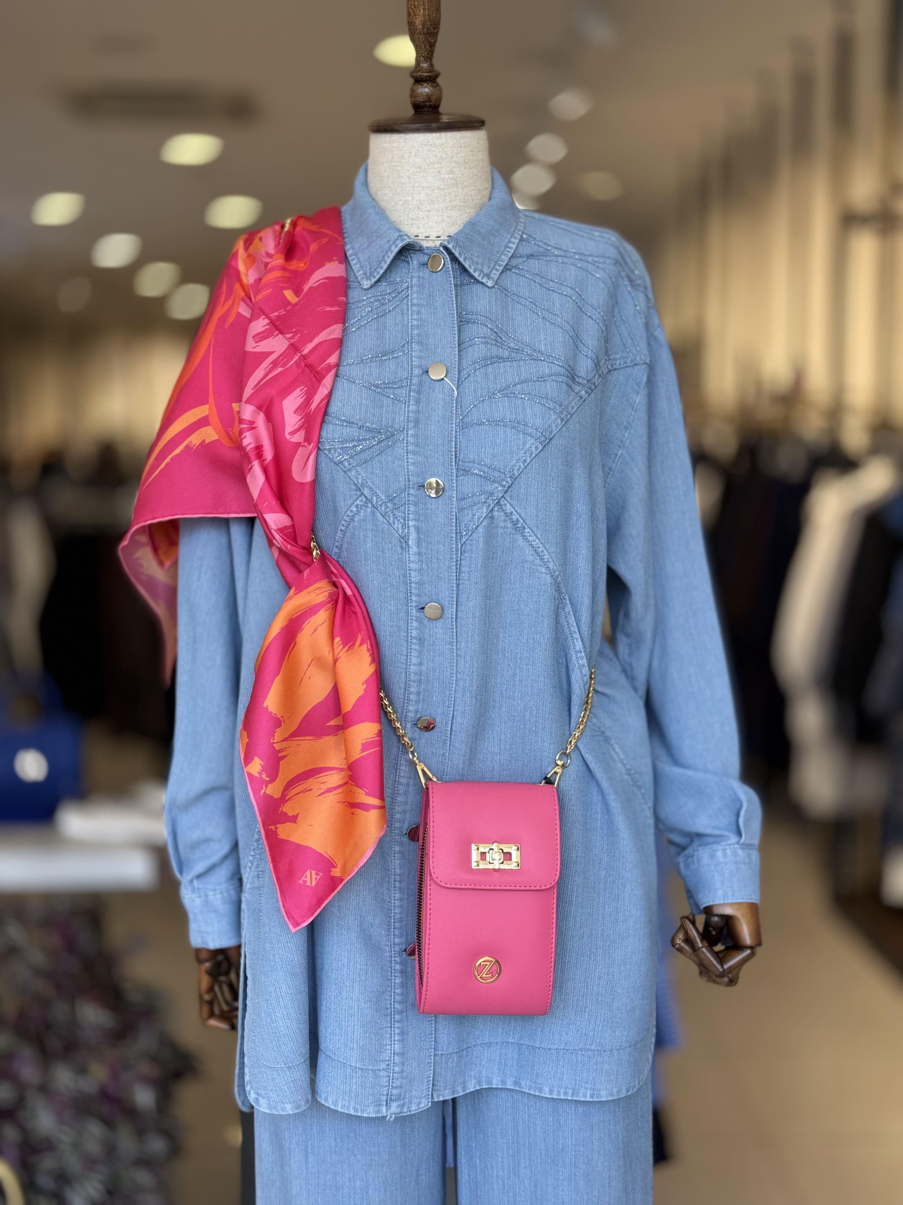 DÜĞME KAPAMALI DENIM CEKET 0138