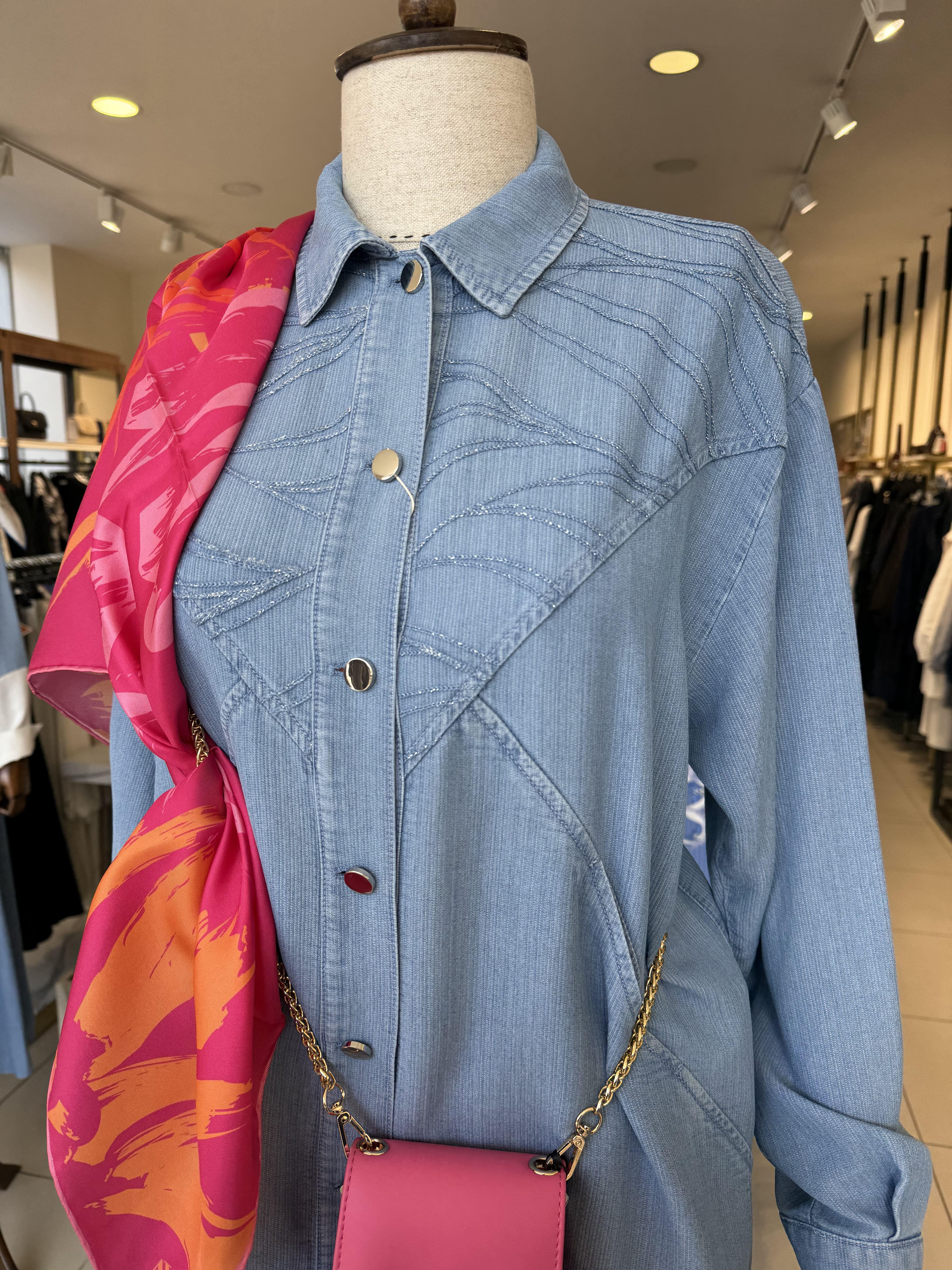 DÜĞME KAPAMALI DENIM CEKET 0138