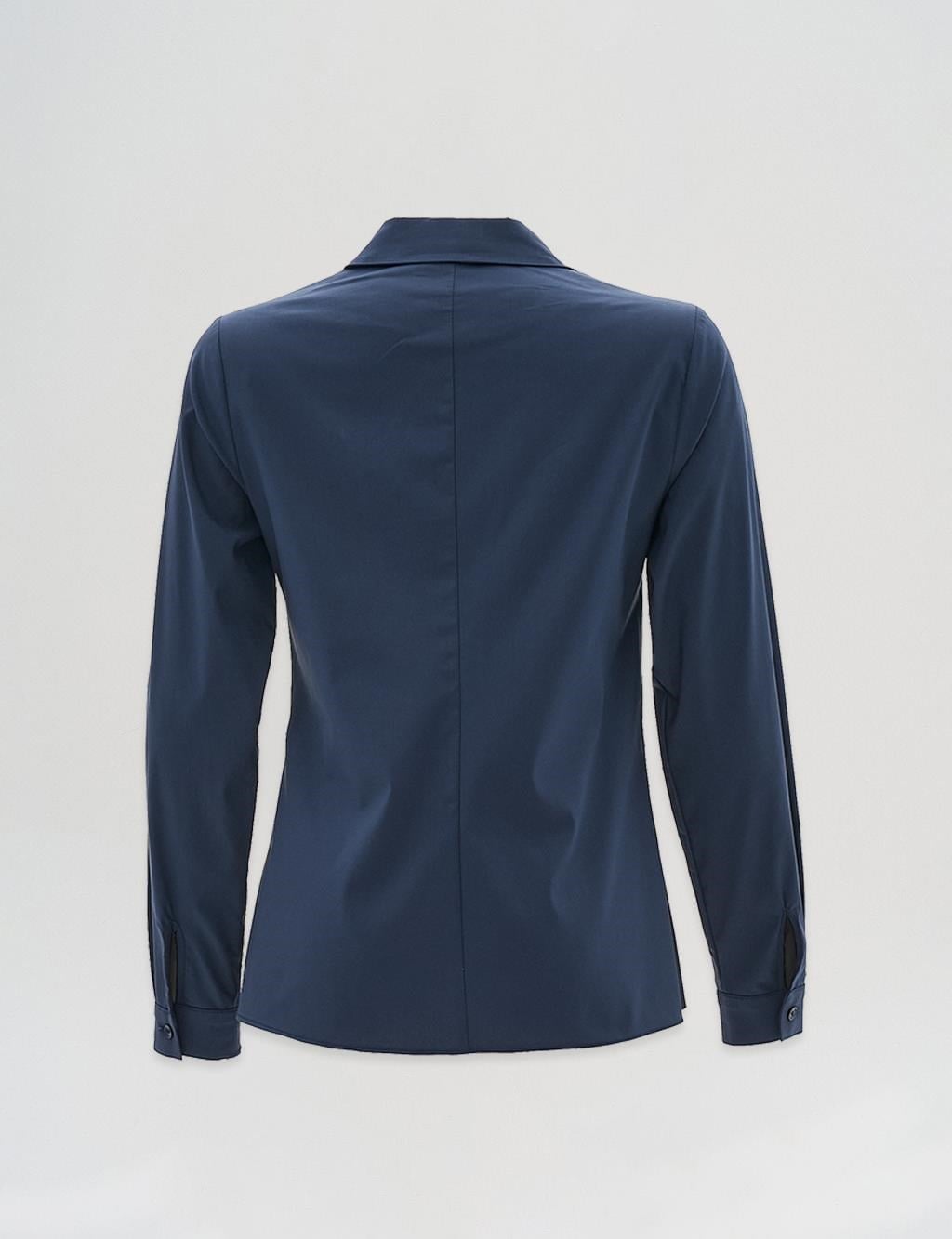 Gömlek Yaka Poplin Tunik Lacivert 11505