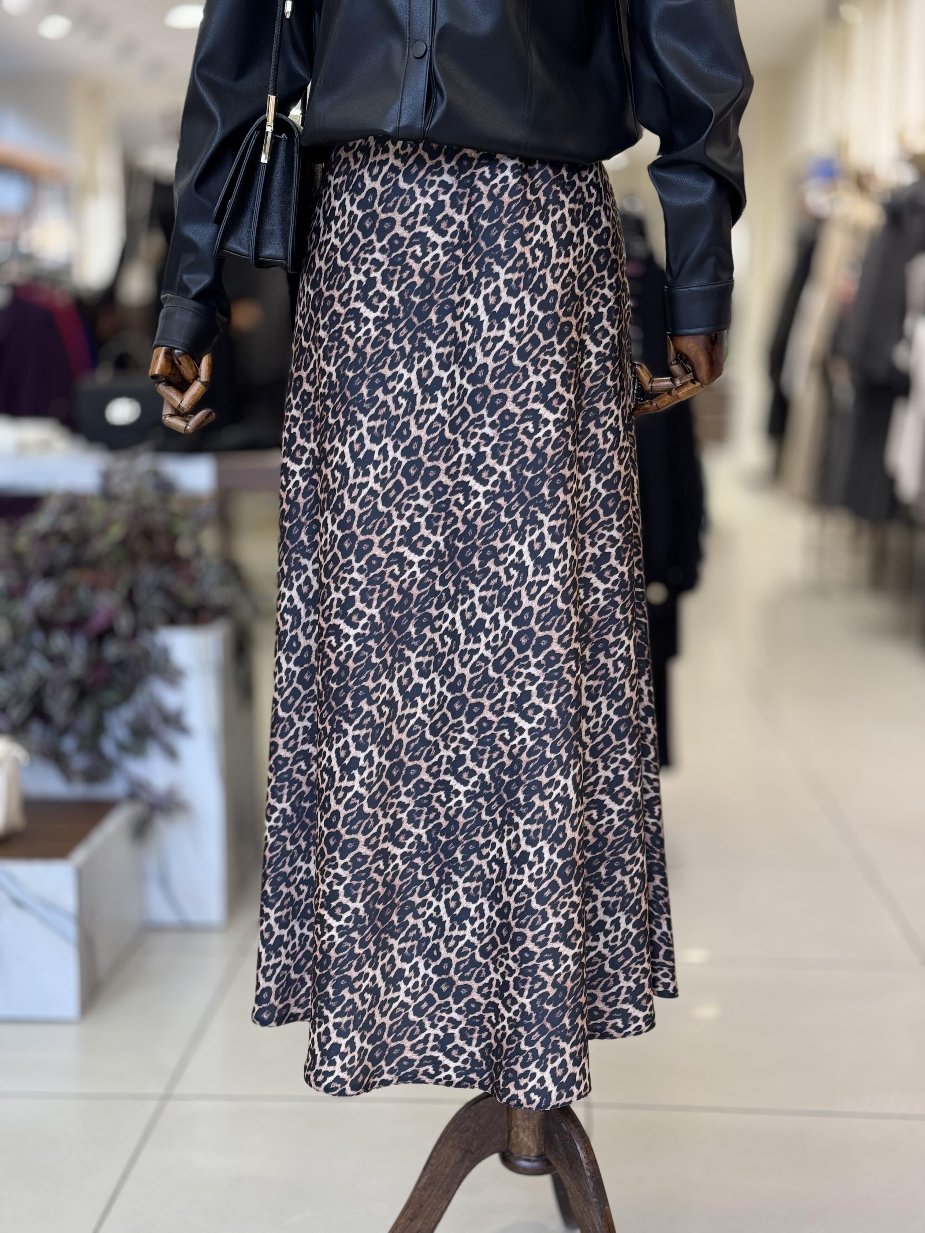 Leopar Desen Saten Etek 1600