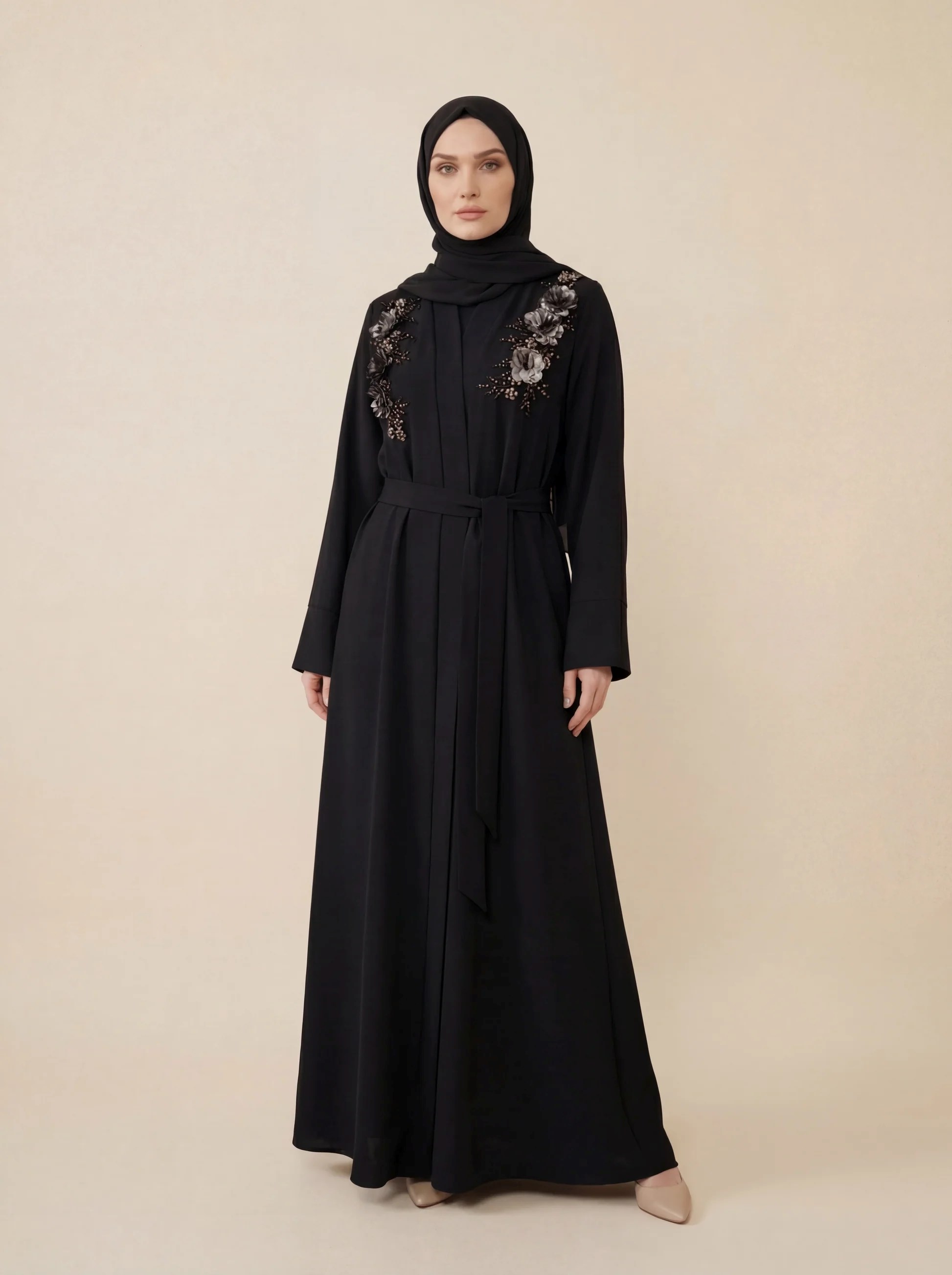 9679 AKSESUARLI ABAYA 0-4