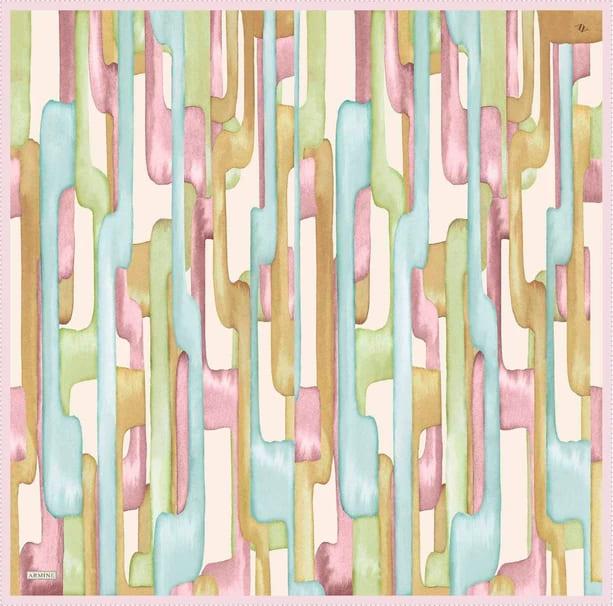 ARMİNE DESENLİ SAF İPEK TWİLL EŞARP 9306