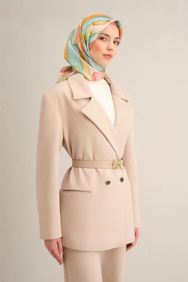ARMİNE DESENLİ SAF İPEK TWİLL EŞARP 9306