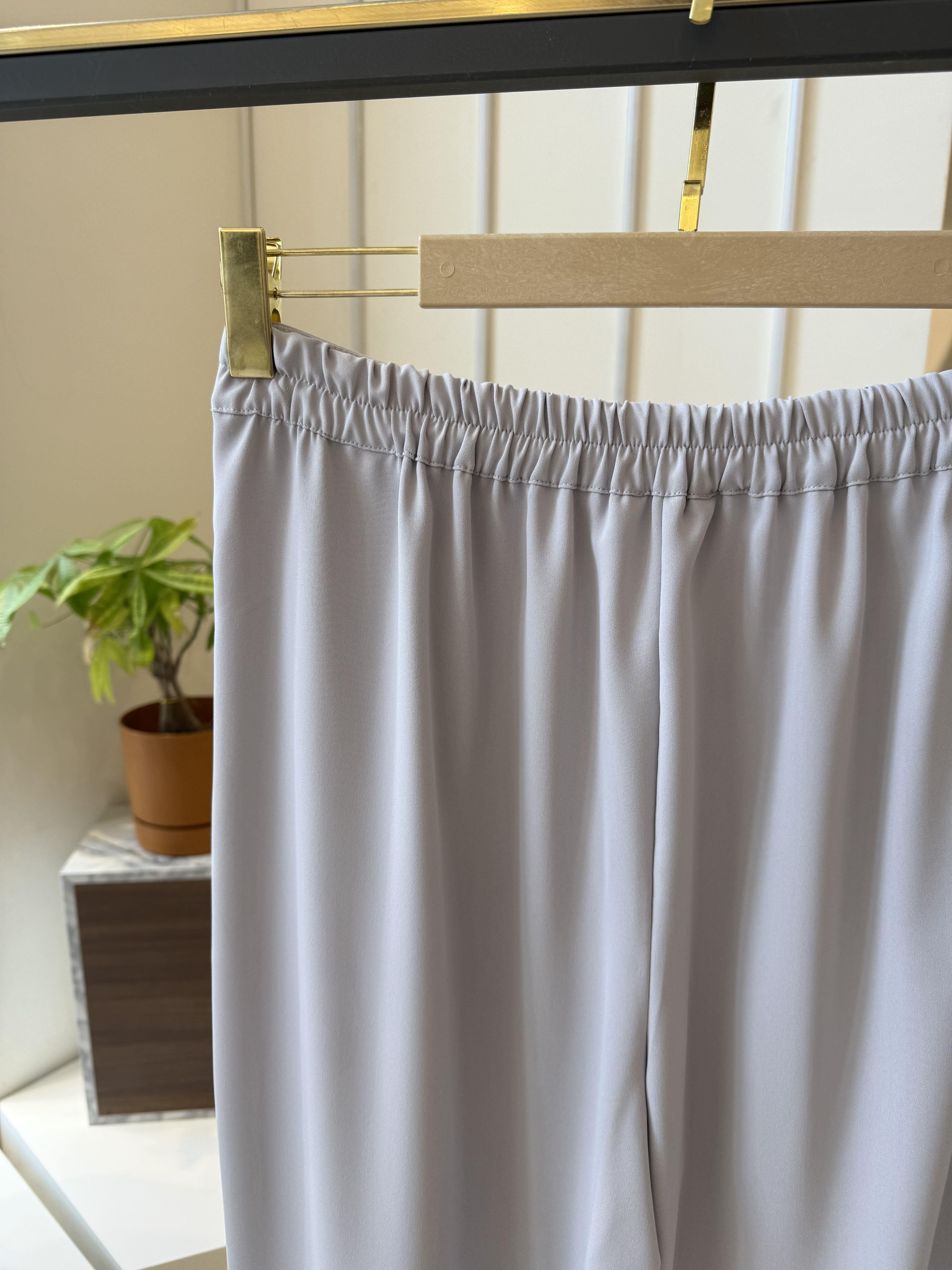 Esilastore Bol Paça Gri Kumaş Pantolon