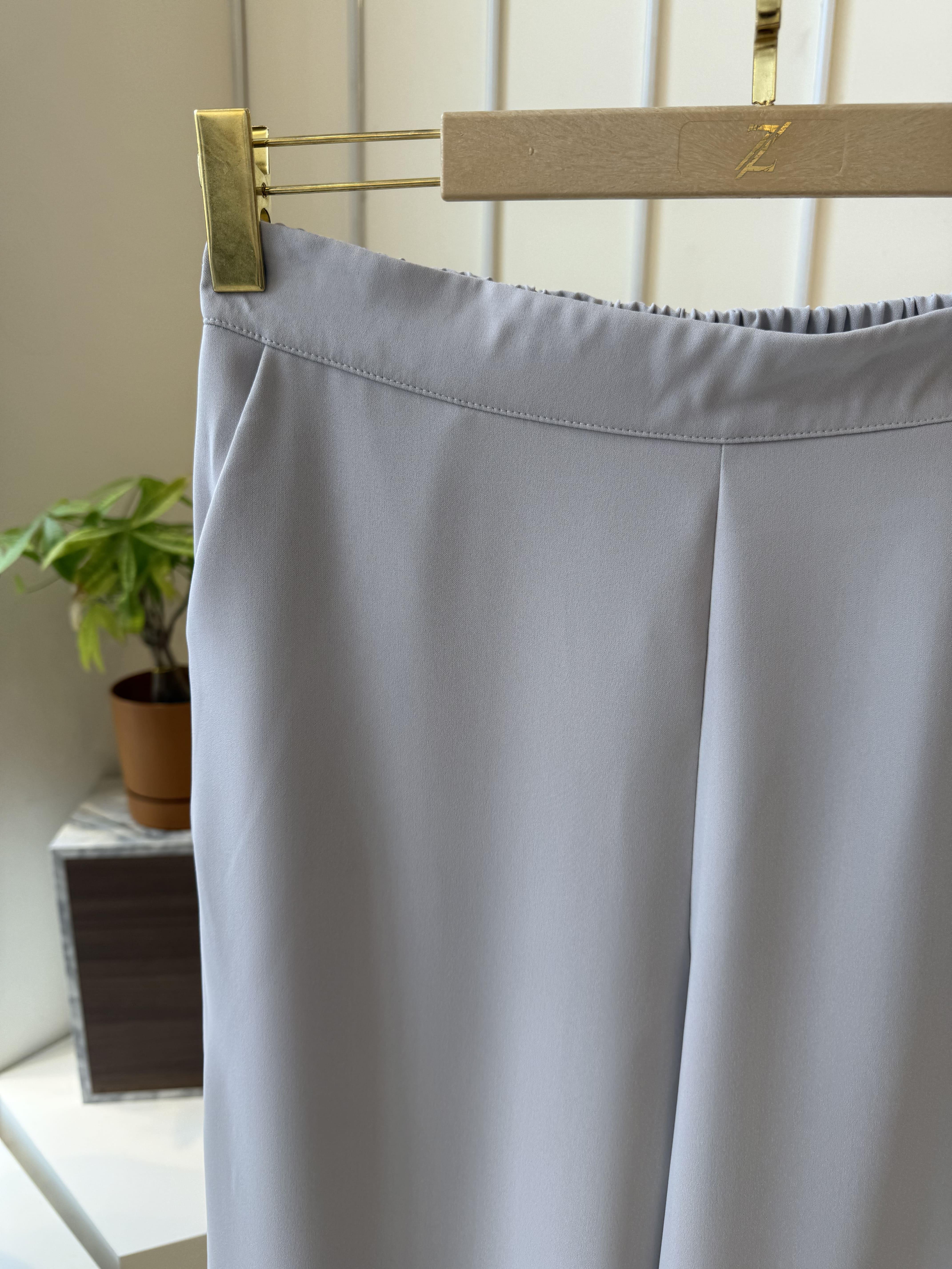 Esilastore Bol Paça Gri Kumaş Pantolon